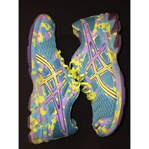 Asics Gel Frantic 7 Shoes Running Athletic Gym Sneaker Purple Green Camo Size 10